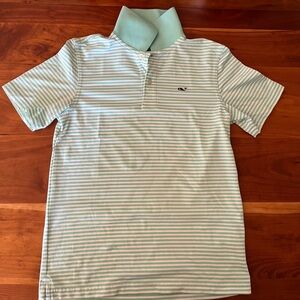 Vineyard Vines Mint Green Striped Polo Shirt